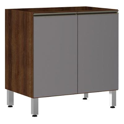Balcão Sem Tampo 80cm Jade Com Cinza Puro