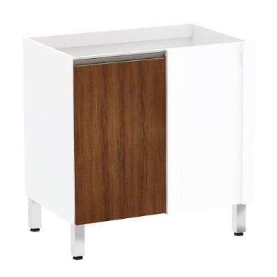 Balcão Sem Tampo Canto Reto 80cm Branco Com