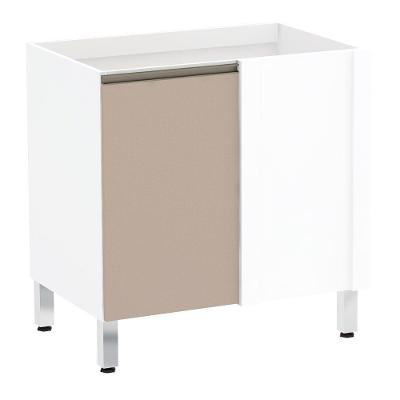 Balcão Sem Tampo Canto Reto 80cm Branco Com Connect