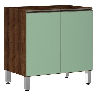Balcão Sem Tampo 80cm Jade Com Verde Jade