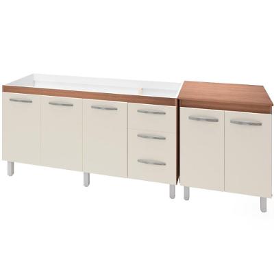Balcao Pia 160cm E Multiuso 2 Portas 70cm Savana Off White Mobbs Savana Off White