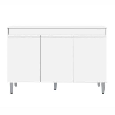 Balcão De Pia Cozinha Manu 120cm Branco 1889 Sem Tampo