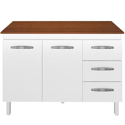 Balcao Com Tampo 120cm 9110x9300 Branco Savana Mobbs Branco Savana