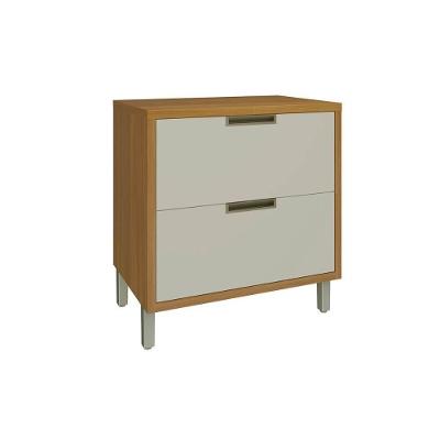 Balcão de Cozinha Imperatriz 1 Porta e 1 Gaveta c/ Tampo 80cm Freijo/Off White - Nesher