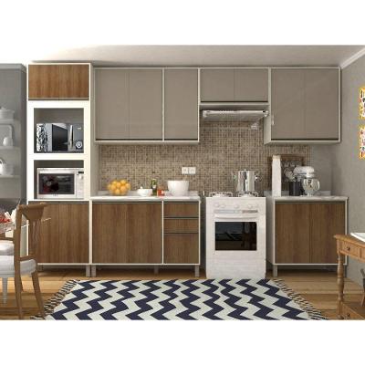 Cozinha 7 Pçs Armários/Balcões Patina C/Avelã E Mocca Laca