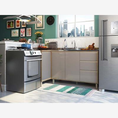 Cozinha 2 Pçs C/Aéreo Balcão E Balcão Mel Vanilla C/Graff