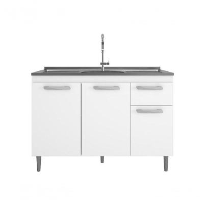 Balcão Multiuso 3 Portas 1 Gaveta Branco - Fdecor