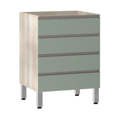 Balcão Sem Tampo 60cm Luci Legno Crem e Verde Jade