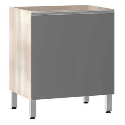 Balcão Sem Tampo 70cm Lis Legno Crem e Cinza Puro