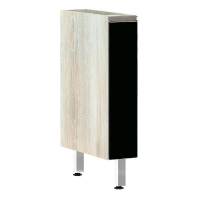 Balcão Sem Tampo 15cm Luci Legno Crem e Preto Tx