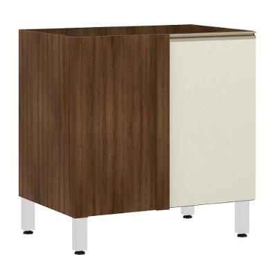 Balcão Sem Tampo Canto Reto 80cm Jade Com Kashmir
