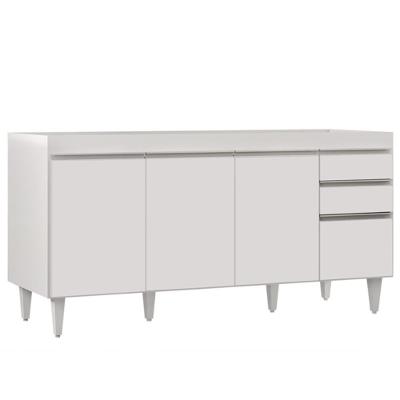 Balcão Gabinete 160Cm 4 Portas Arkansas Branco