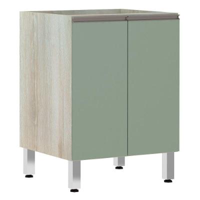 Balcão Sem Tampo 60cm Luci Legno Crem e Verde Jade