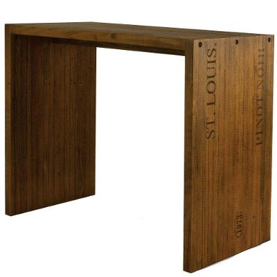 Balcão de Cozinha Flauer Gravura Madeira Maciça Rustic Brown