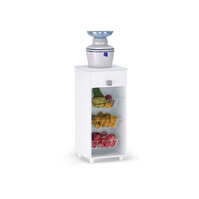 Balcão Fruteira 01 Gaveta Monalisa Ajl Móveis Branco