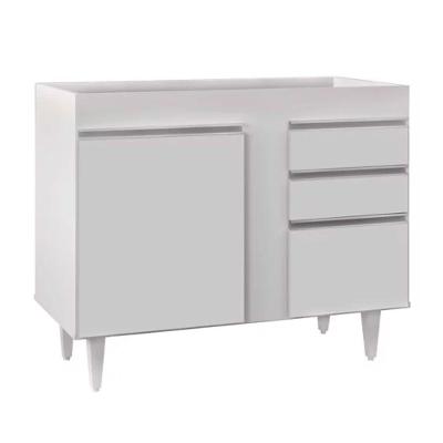 Balcão 02 Gavetas Bia 100Cm Branco