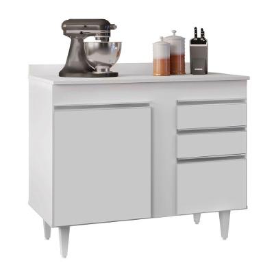 Balcão 02 Gavetas Bia 100Cm Branco