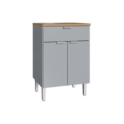 Balcão De Cozinha Em Mdf 2Pts 1GVTs 0,60M Naturalle Griseo
