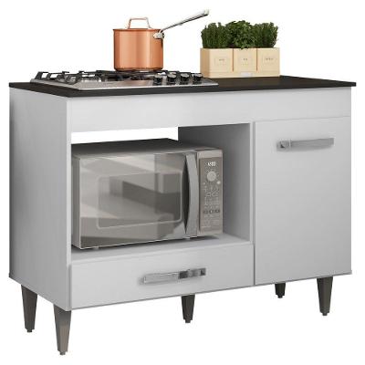 Balcão Gabinete Para Cooktop 1 Porta Branco