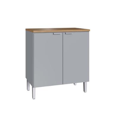 Balcão De Cozinha Em Mdf 2Pts 0,80M Hera Naturalle Griseo