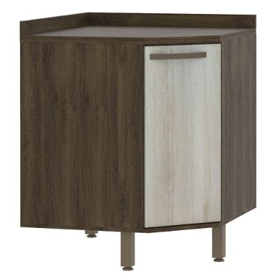Balcão De Canto Diagonal C/Tampo 74cm X 74cm 1 Porta 1 Prat