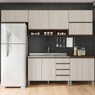 Cozinha 6 Pçs Nogueira Dourado Com Legno Crema Jade