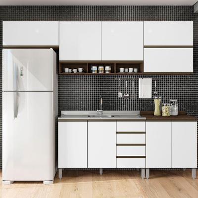 Cozinha 6 Pçs Nogueira Dourado Com Branco Jade Polar