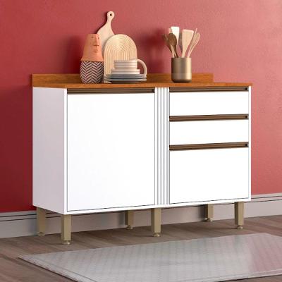 Balcão Pérola Em Mdp Com 2 Portas Sallêto Branco