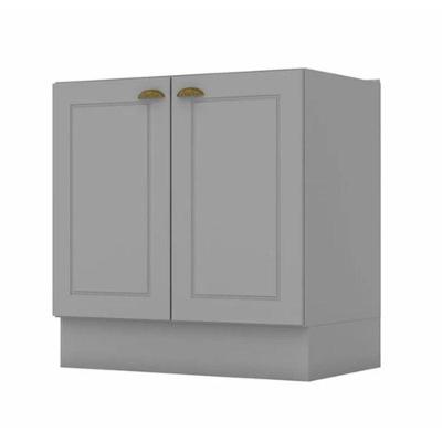 Balcão De Cozinha Henn Americana 80 Cm Sem Tampo 2 Portas C355-05 Cinza