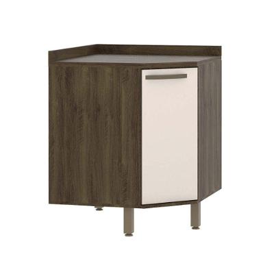 Balcão De Canto Diagonal C/Tampo 74cm X 74cm 1 Porta 1 Prat