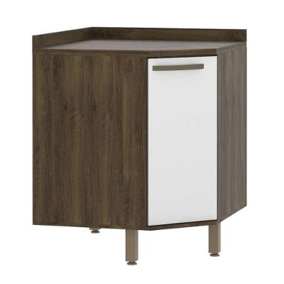 Balcão De Canto Diagonal C/Tampo 74cm X 74cm 1 Porta 1 Prat