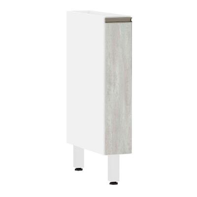 Balcão De Cozinha S/ Tampo 15cm 1 Porta Pérola Branco Polar