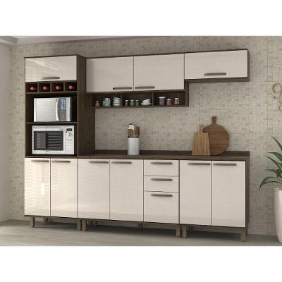 Cozinha 6 Pçs Armários E Balcões Castanho C/Pérola