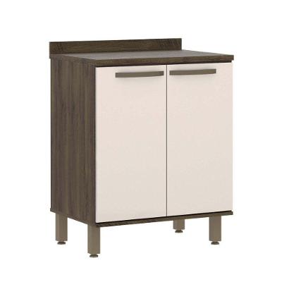 Balcão De Cozinha C/Tampo 70cm 2 Portas 1 Prateleira Sara