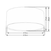 Plafon Banheiro Cilíndrico Cúpula Laranja - 1