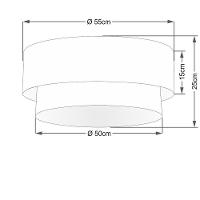 Plafon para Quarto Cilíndrico Cúpula Rustico Bege - 3