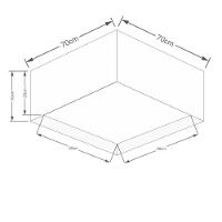 Plafon para Quarto Quadrado Cúpula Palha - 2