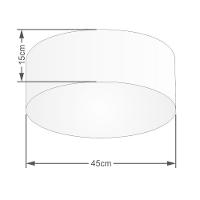 Plafon Para Sala De Estar Cilíndrico Cúpula Bege - 2