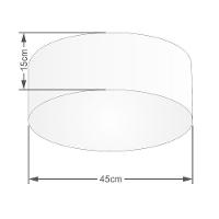 Plafon Para Sala De Estar Cilíndrico Cúpula Bege - 3