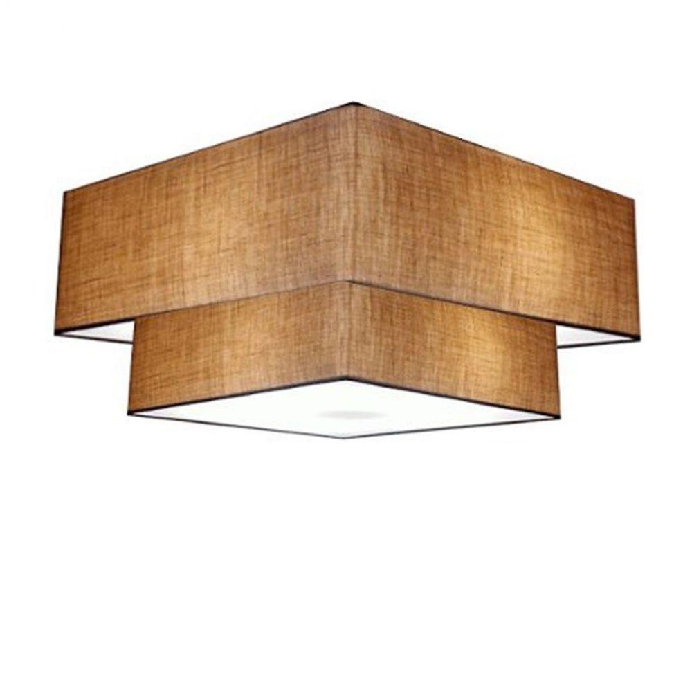 Plafon de Sobrepor Quadrado Cúpula Palha - 3