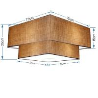 Plafon de Sobrepor Quadrado Cúpula Palha - 4