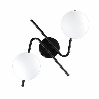 Luminária Plafon Startec Barcelona Duplo Globo 2xe27 Preto Bivolt