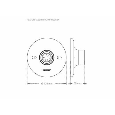 Plafon E27 Em Porcelana - Taschibra Branco