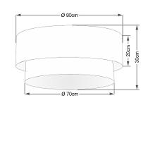 Plafon Dormitório Cilíndrico Cúpula Roxo Branco - 2