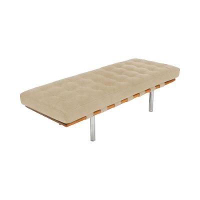 Banco Capri Barcelona 1,80M Couro Natural Bege Cor Bege