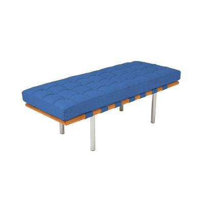 Banco Capri Barcelona 1,80M Suede Azul Cor Azul