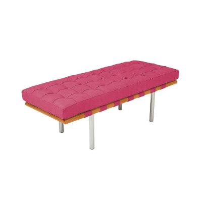 Banco Capri Barcelona 1,80M Suede Rosa Cor Rosa