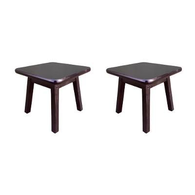 Kit 2 Minis Bancos Over 30x30 Preto Cor: Preto