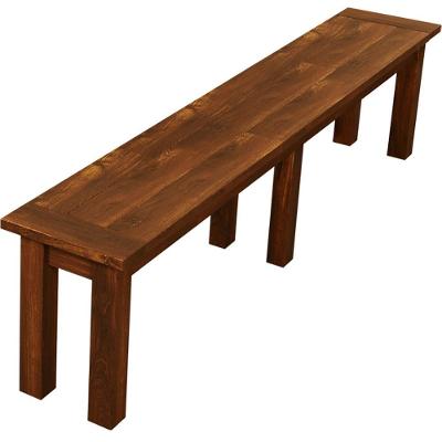 Banco De Madeira Maciça Pinus 120 Cm Rústico Vintage W02 Imbuia - Lyam Decor