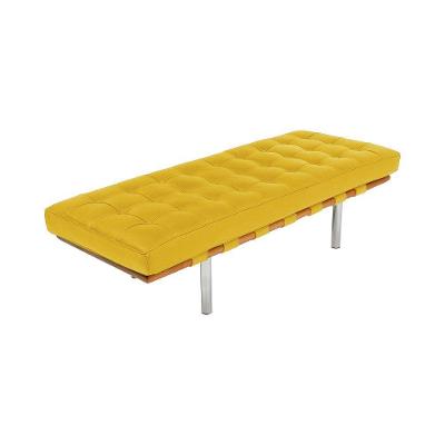 Banco Capri Barcelona 1,80M Couro Sintético Amarelo Cor Amarelo